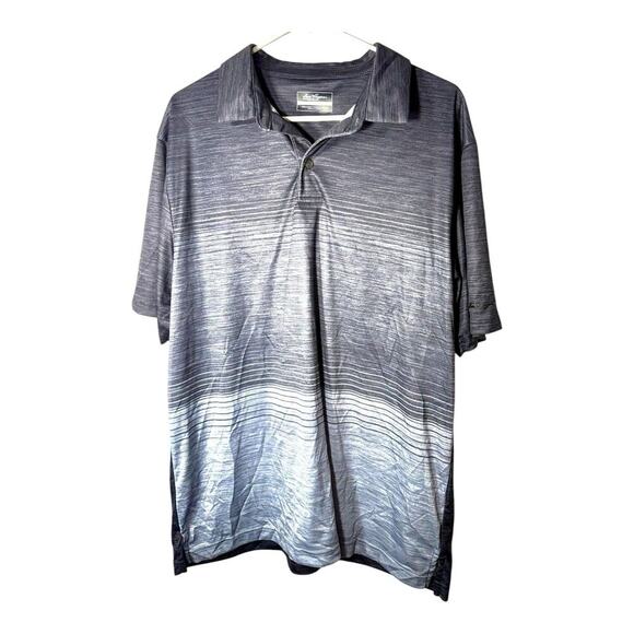 Ben Hogan Performance Polo Men's Large Gray Golf Collared Button Shirt - Picture 1 of 3
